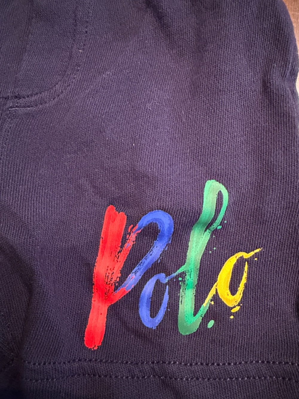 Polo Ralph Lauren 18M Navy Logo T-Shirt & Shorts Set Matching Outfit Boys - Picture 8 of 13